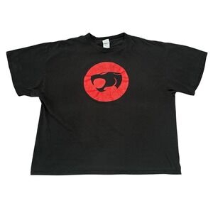 Vintage Thundercats Logo T-Shirt Mens 2XL Delta Pro Weight Black Red Graphic Tee